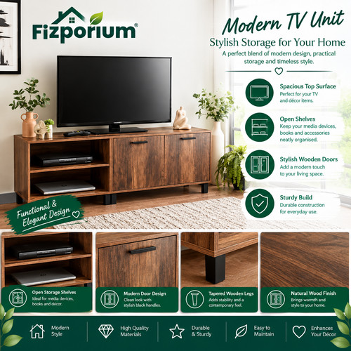 Modern unit wooden - unit, media